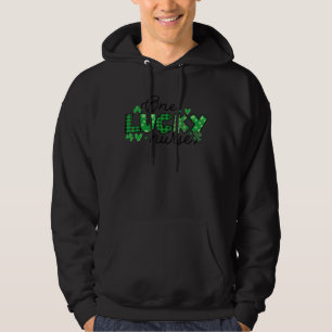 One Lucky Teacher Buffalo Kariert St Patricks Teac Hoodie