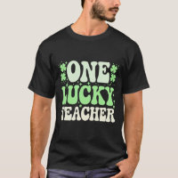 One Lucky Teacher Groovy Retro Teacher St Patricks