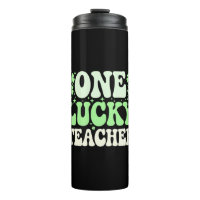 One Lucky Teacher Groovy Retro Teacher St Patricks