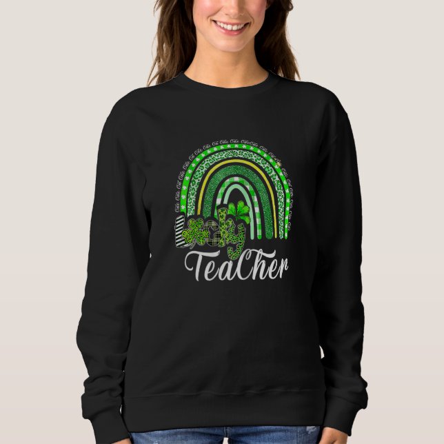 One Lucky Teacher St Patrick S Day School Sweatshirt (Vorderseite)