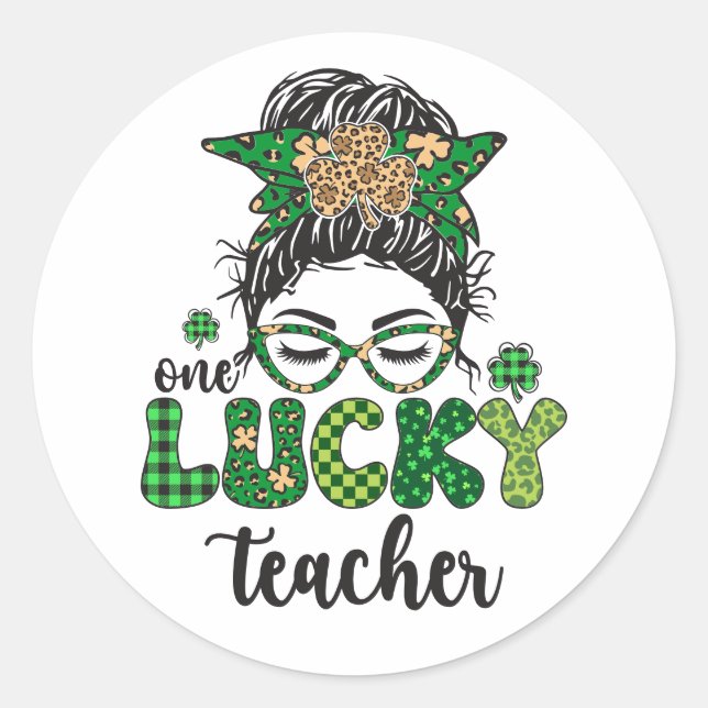 One Lucky Teacher - St. Patrick's Day Sticker (Vorderseite)