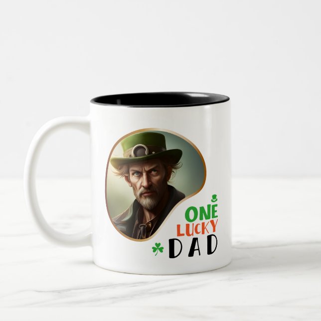 One Lucky Vater - Irish Sessings Zweifarbige Tasse (Links)