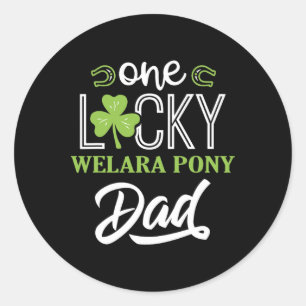 One Lucky Welara Pony Horse Vater Irish Horseback Runder Aufkleber