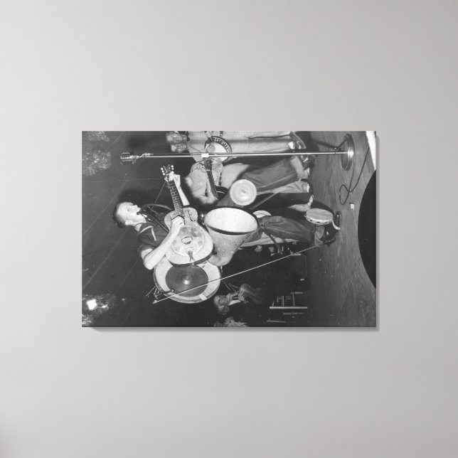 One-man-Band beim Mountain Music Festival Leinwanddruck (Vorderseite)