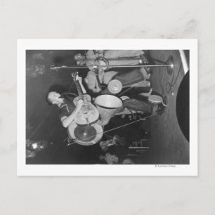 One-man-Band beim Mountain Music Festival Postkarte
