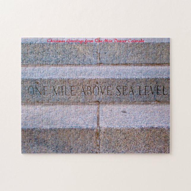 One Mile High Denver.Christmas Grüße Puzzle (Horizontal)