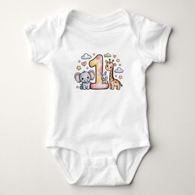 One Month Baby Strampler (Vorderseite)