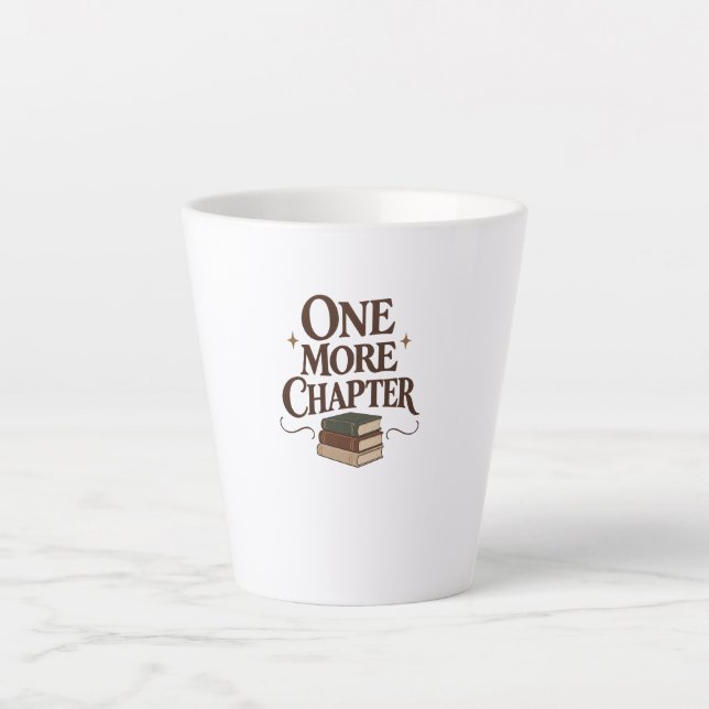 One More Chapter - Book Lover Reading Tee Milchtasse (Vorderseite)