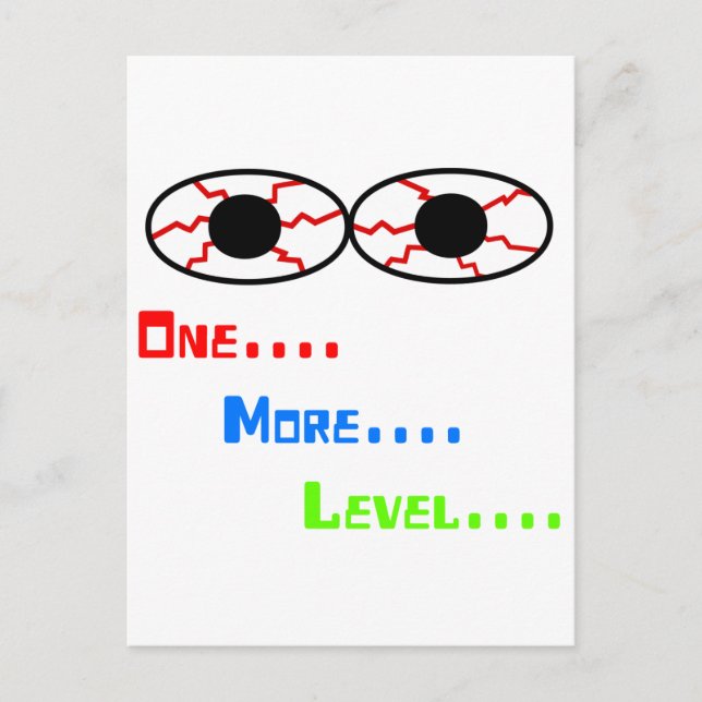 One... More... Level... - Bloodshot Eyes Postkarte (Vorderseite)
