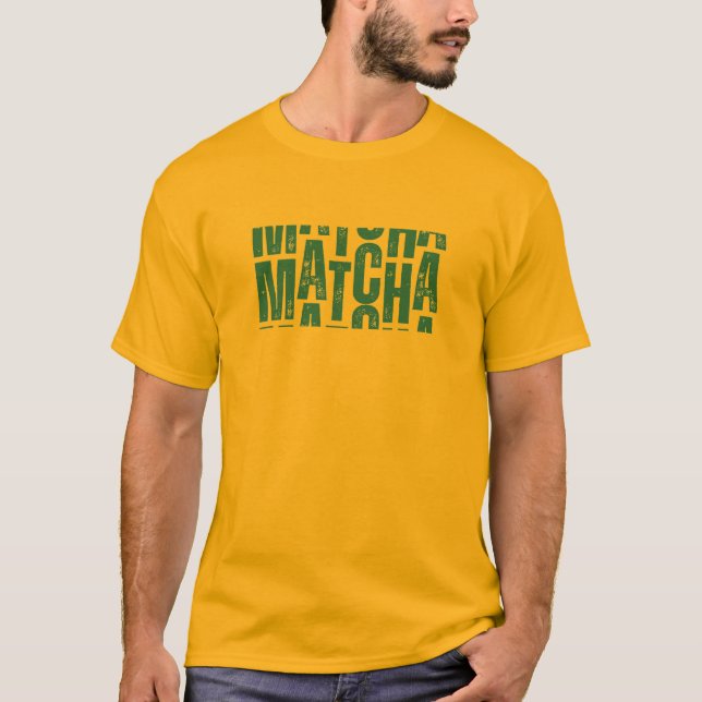 "One More Matcha" T - Shirt - Ästhetische Matcha L (Vorderseite)