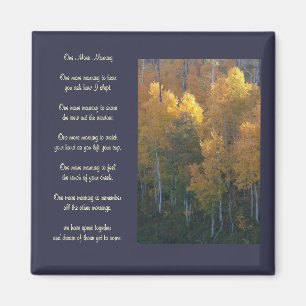 "One more morning" Liebe Gedicht Autumn Magnet