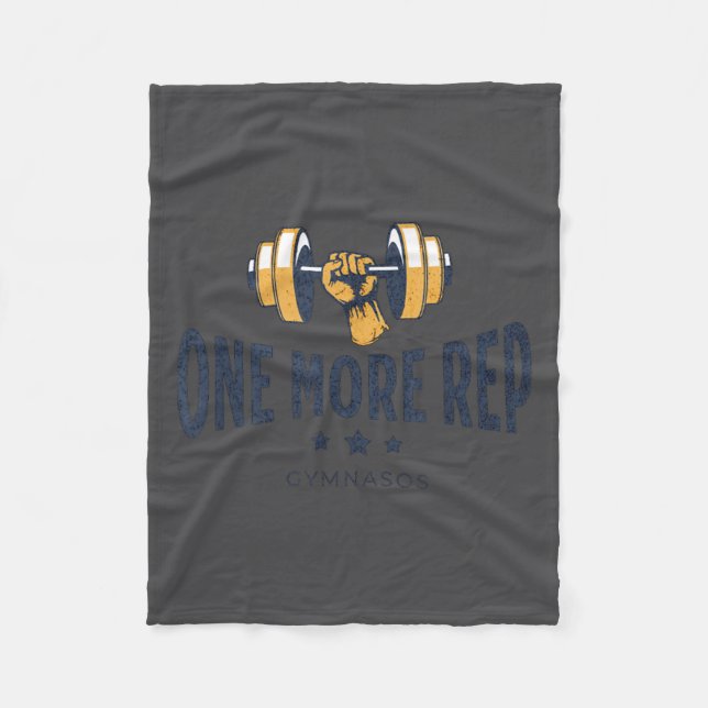 One More Rep - Funny Gym Sayings And Motivational  Fleecedecke (Vorderseite)