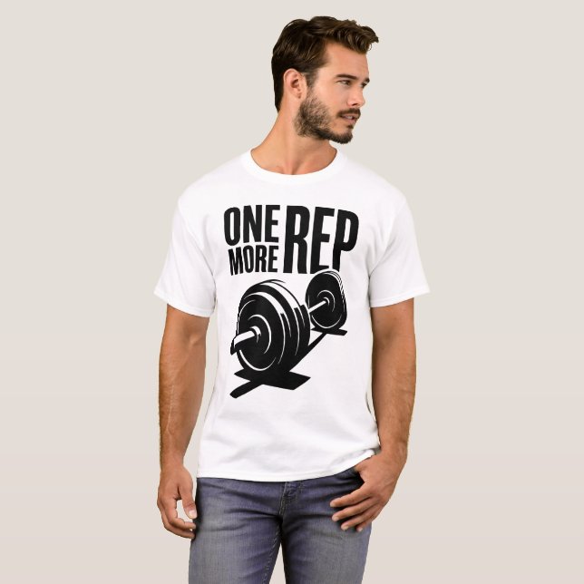 One More Rep Gewichtheber T-Shirt - Abgenutzt St (Vorne ganz)