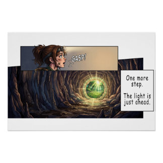 One More Step The Light Is Just Ahead Manga-Höhle Poster