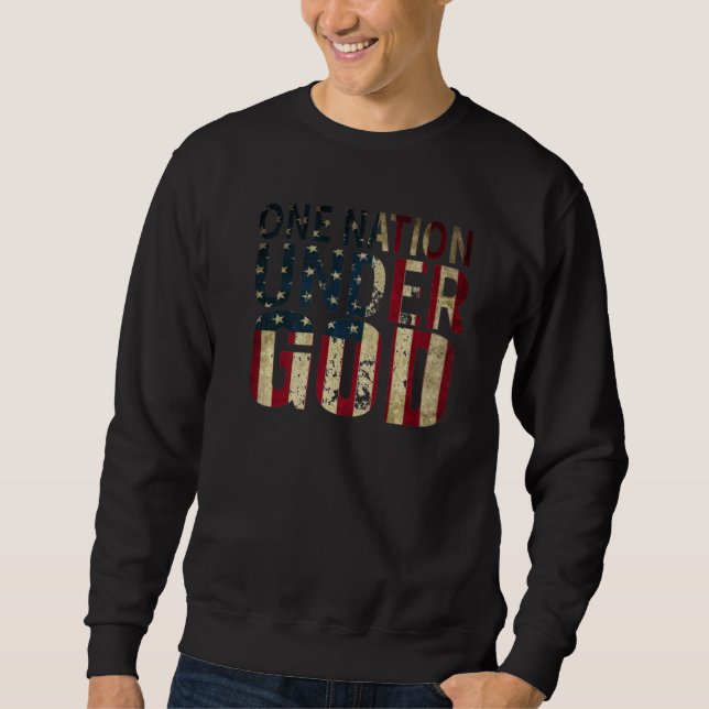 One Nation Under God Premium Sweatshirt (Vorderseite)