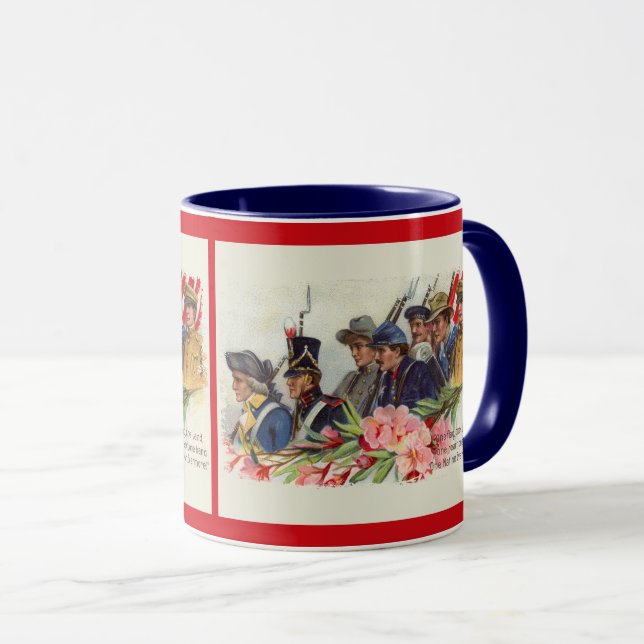 One Nation Vintag Patriotic Coffee Tasse (VorderseiteRechts)