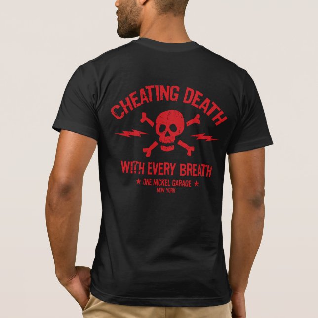 One Nickel Garage Cheat Death T - Shirt Red (Rückseite)