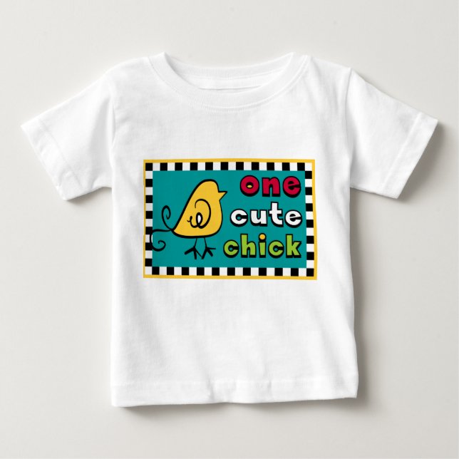 One Niedlich Chick Baby TShirt (Vorderseite)