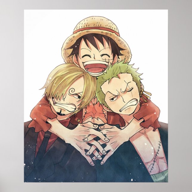 One Piece Luffy Zoro und Sanji Poster (Vorne)
