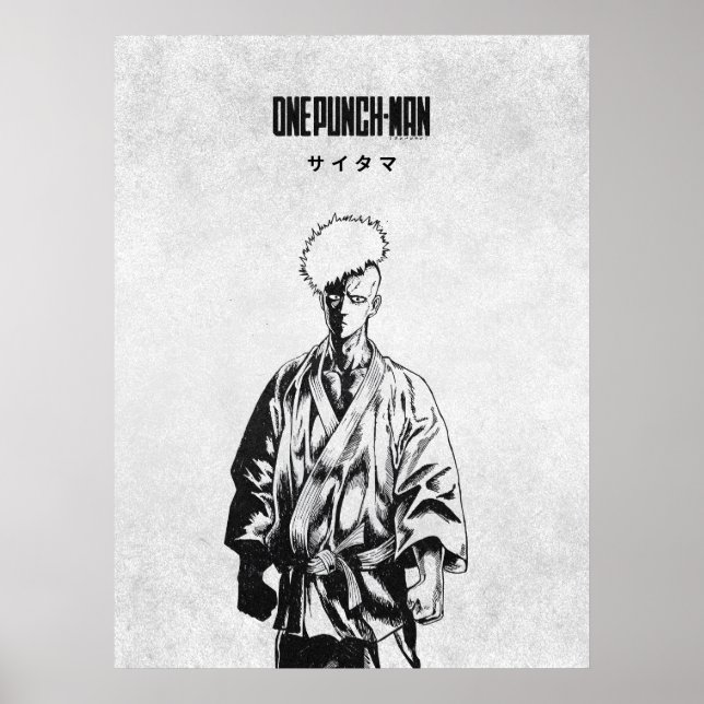 One Punch Man Saitama Minimalist Manga Poster (Vorne)