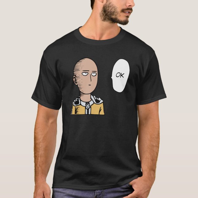 One Punch OK Man Funny Saitama T-Shirt (Vorderseite)