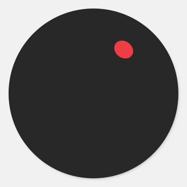 One red dot squash ball custom stickers (Vorderseite)