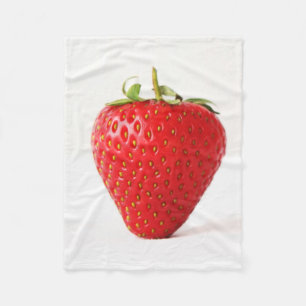 One Red Strawberry fbm Fleecedecke