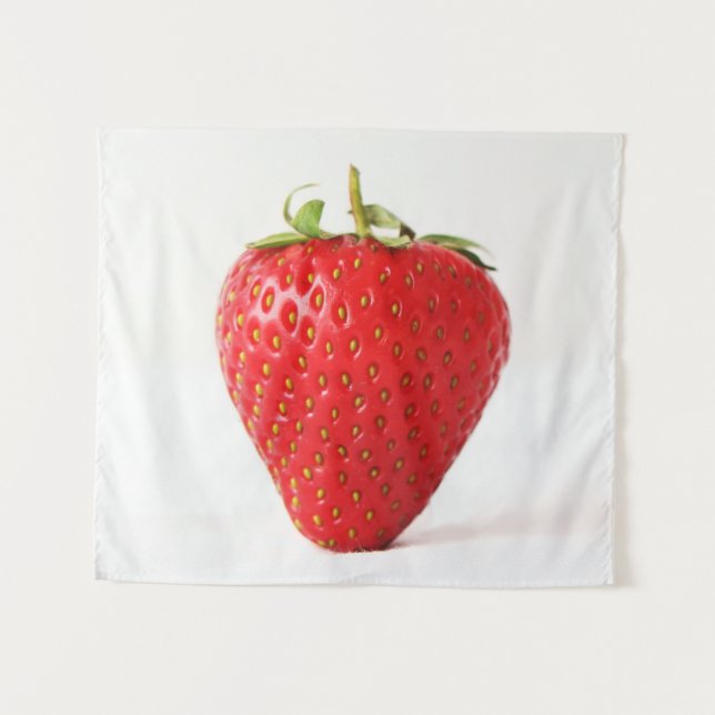 One Red Strawberry wtm Wandteppich (Vorderseite (Horizontal))