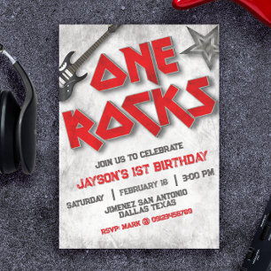 One Rocks - 1. Geburtstag Einladung