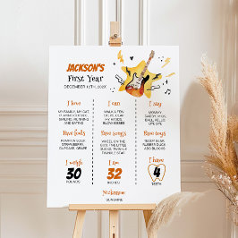 One Rocks Gitarre Birthday Milestone Poster