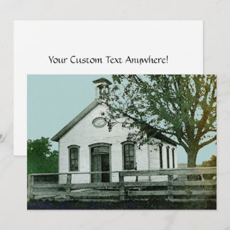 One Room School School School School School Vintag Einladung