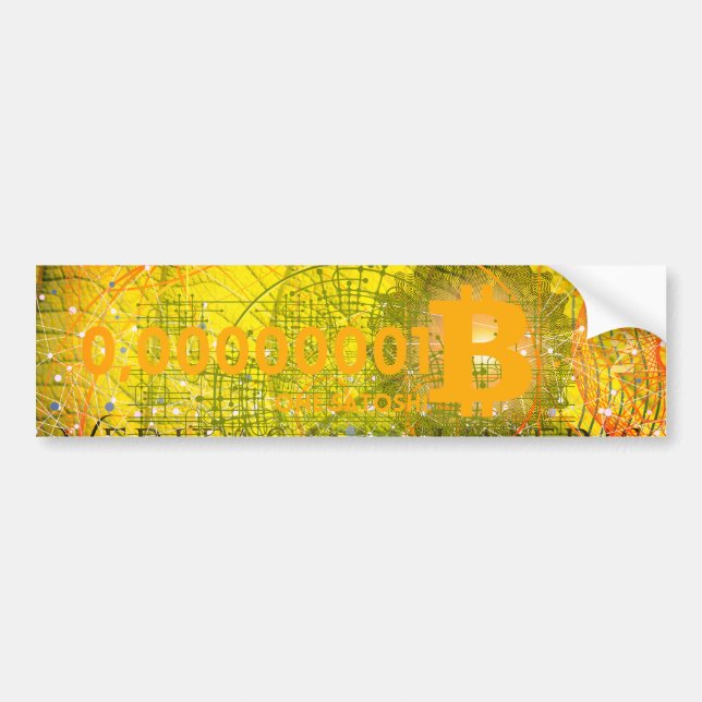 One Satoshi Autoaufkleber (Vorne)