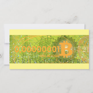 One Satoshi Dankeskarte