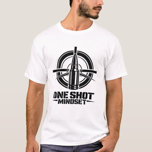 One Shot Mindset taktisches Geschoss T-Shirt (Vorderseite)