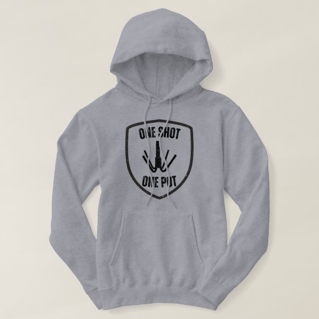 One Shot, One Pot Fishing Hoodie (Design vorne)