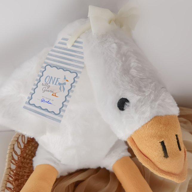 One Silly Goose 1st Birthday Adoption Stuffie  Geschenkanhänger (Von Creator hochgeladen)