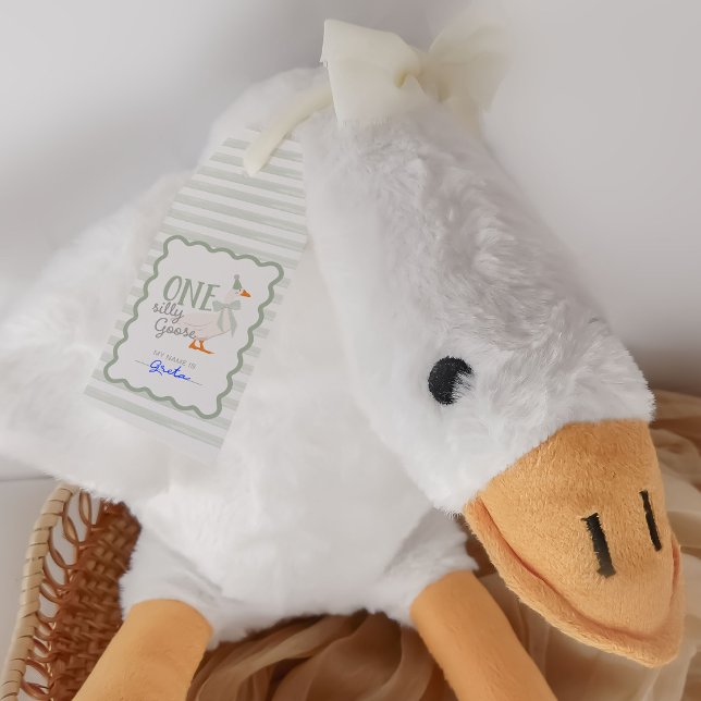 One Silly Goose 1st Birthday Adoption Stuffie  Geschenkanhänger (Von Creator hochgeladen)