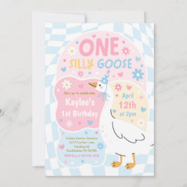 One Silly Goose 1st Birthday Party Spring Birthday Einladung
