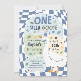One Silly Goose 1st Birthday Party Spring Birthday Einladung