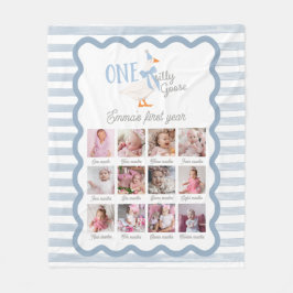One Silly Goose 1st Birthday Photo Sign Fleecedecke