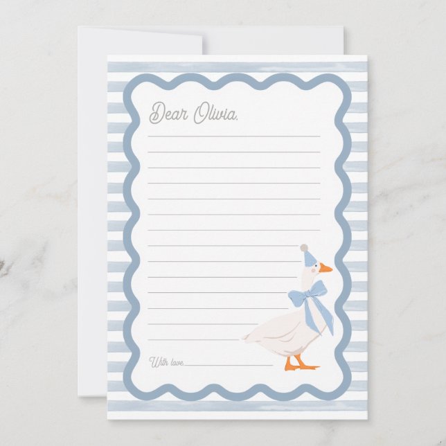 One Silly Goose 1st Birthday Time Capsule Cards Einladung (Vorderseite)