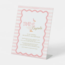 One Silly Goose 1st Birthday Time Capsule Sign Sockelschild