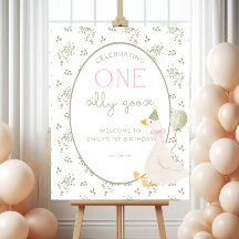 One Silly Goose Birthday Welcome Sign