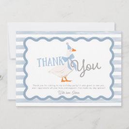 One Silly Goose Boy 1st Birthday Thank You Karte