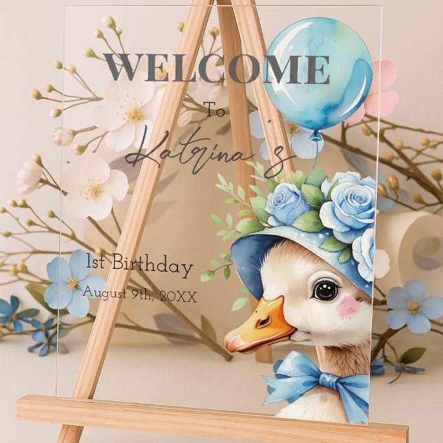 One Silly Goose Boy Birthday  Acrylschild (Von Creator hochgeladen)