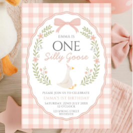 One Silly Goose First Birthday Invitation, Editabl Einladung