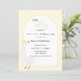 One Silly Goose First Birthday Invitation Einladung