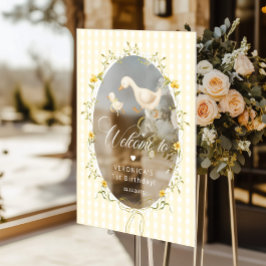 One Silly Goose Gingham 1st Birthday Welcome Acrylschild