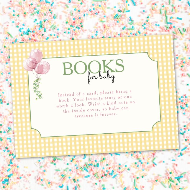 One Silly Goose Pink Balloons Books for Baby Begleitkarte (Silly Goose 1st Birthday Books for Baby Enclosure Card)