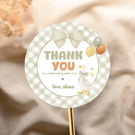 One Silly Goose Spring Birthday Runder Aufkleber